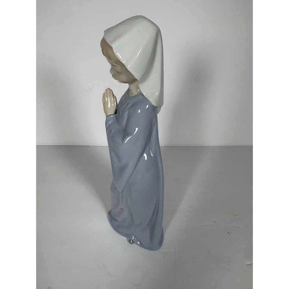 Vintage NAO Lladro #520 Praying Madonna Girl Porcelain Figurine Spain 11